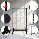 PEXMOR 500 lbs Power Cage  with Adjustable Pull Up Bar & J-Cups Black