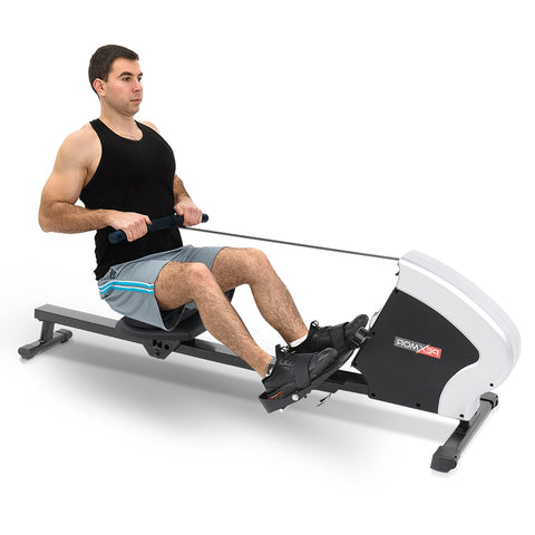 PEXMOR Folding Magnetic Silent Rowing Machine 8-Levels Adjustable Resistance