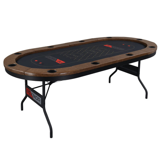 PEXMOR Foldable 10 Player Poker Table Portable Game Table