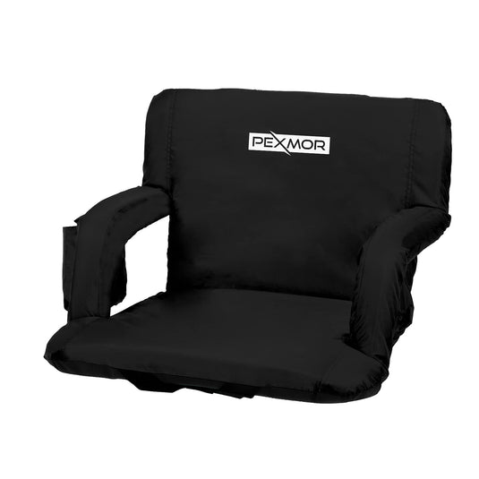 PEXMOR 21/25in Portable Padded Seats with Bag and Armrests Black/Blue