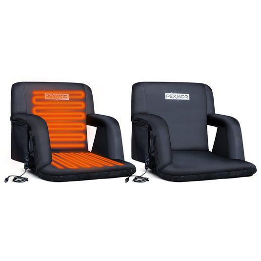 Stadium Seats For Bleachers Stadium Chair With Back Support And Wide Padded  Cushion-includes Shoulder Strap And Cup Holder