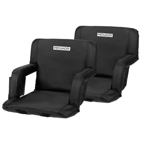 PEXMOR 21in Portable Padded Seats for Bleachers Waterproof Anti-Slip Bottom 2PCS