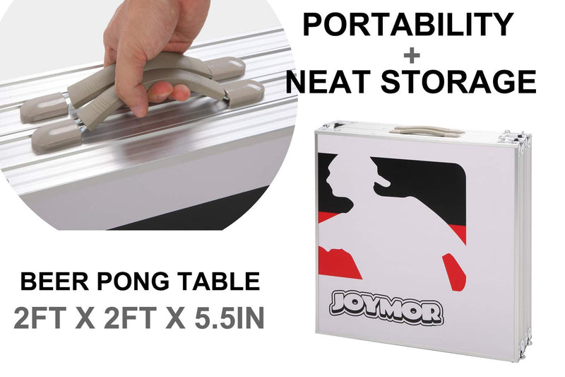 Load image into Gallery viewer, PEXMOR 8ft Portable Folding Beer Pong Table with Cup Holes White/Black
