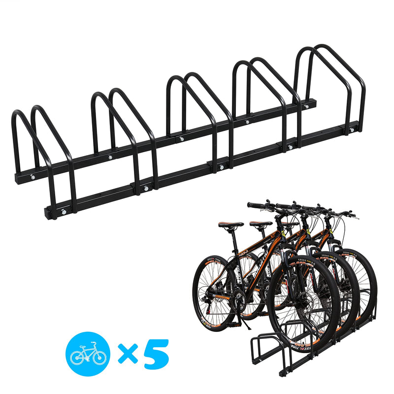 Load image into Gallery viewer, PEXMOR 4/5 Bikes Floor Parking Rack Bicycle Storage
