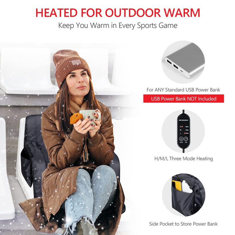 Heated Seat Cushion, Heat Up with USB Powerbank