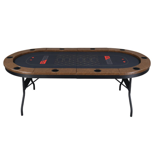 PEXMOR Foldable 10 Player Poker Table Portable Game Table