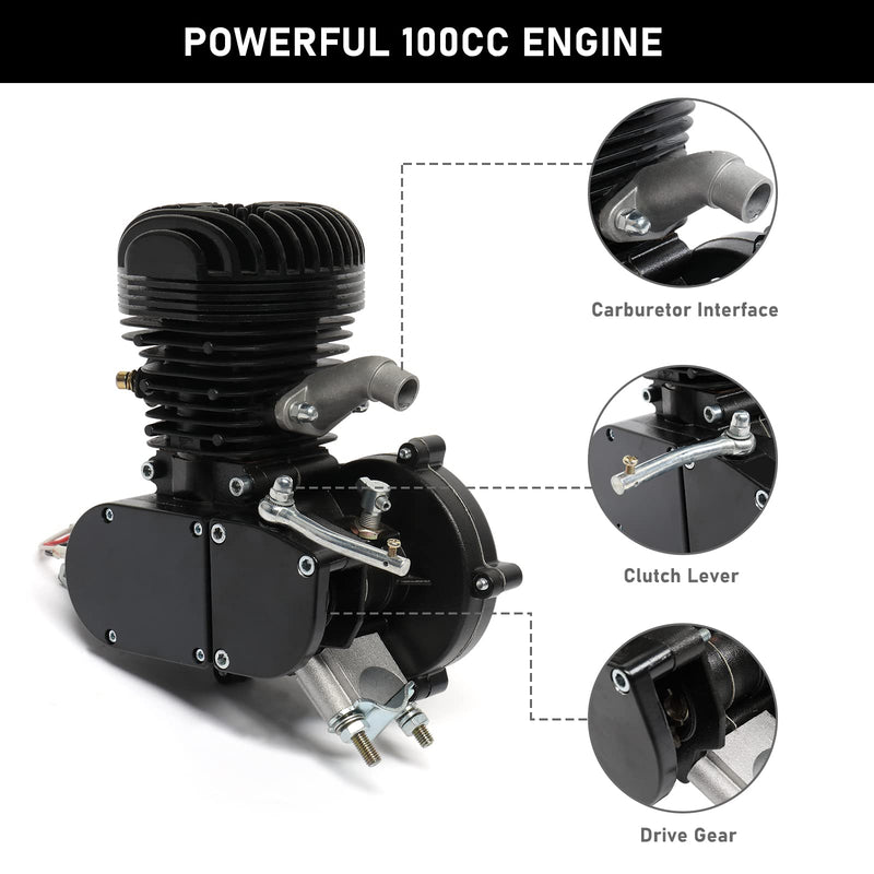 Load image into Gallery viewer, PEXMOR 100CC Bicycle Engine Refit Kit for 26/28in V Frame Bicycle
