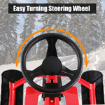 PEXMOR Twin Brakes Snow Racer Sled Red & Black
