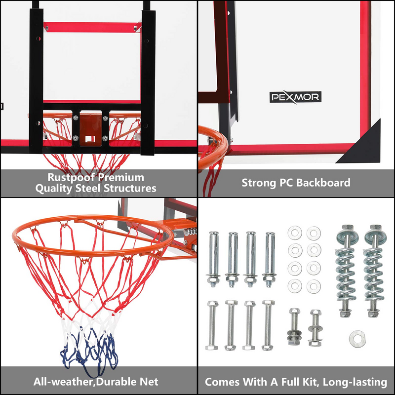 Load image into Gallery viewer, PEXMOR Basketball Hoop Set Wall-Mount Backboard Hoops
