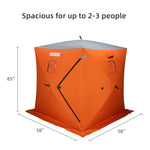 PEXMOR Waterproof Oxford Fabric Pop-up Hub-Style 15/31lbs Ice Fishing Shelter Orange