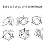 PEXMOR Waterproof Oxford Fabric Pop-up Hub-Style 15/31lbs Ice Fishing Shelter Orange