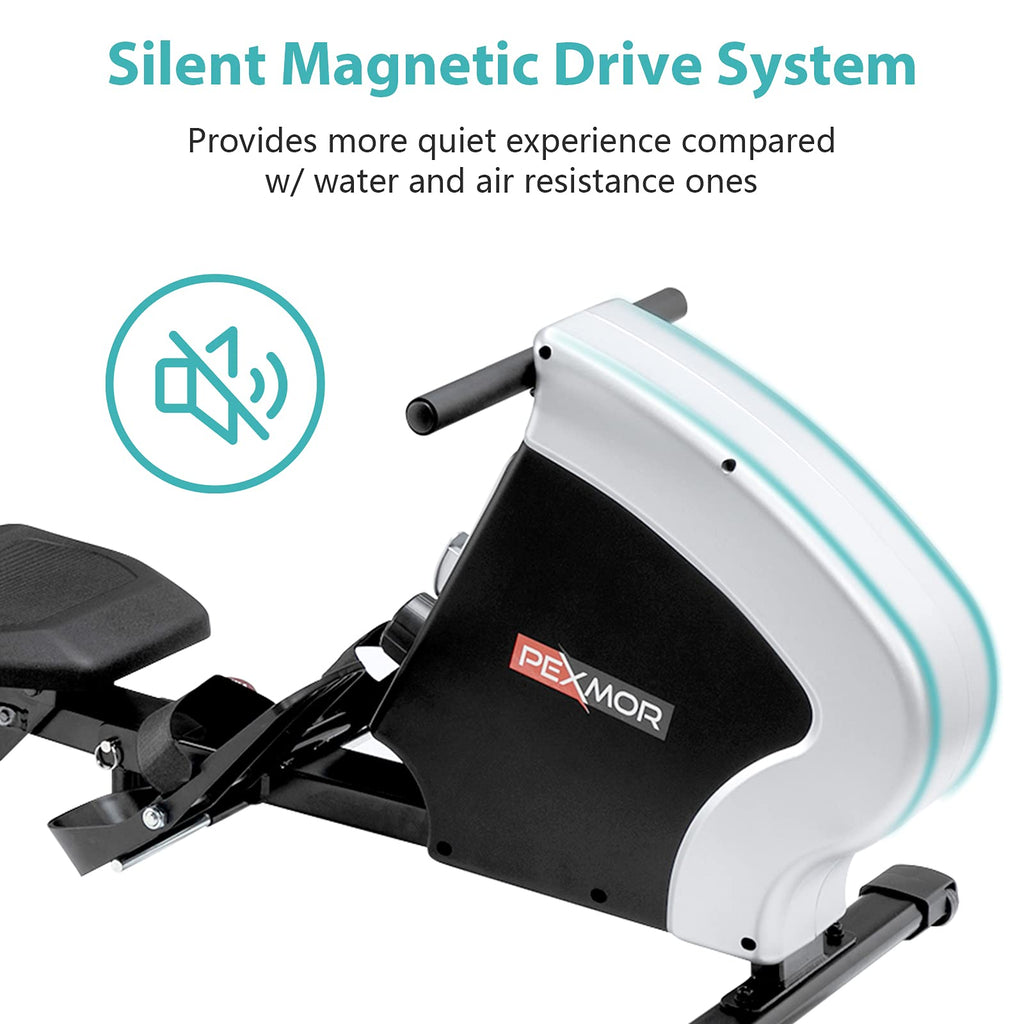 PEXMOR Magnetic Silent Rowing Machine Adjustable Resi Pexmor