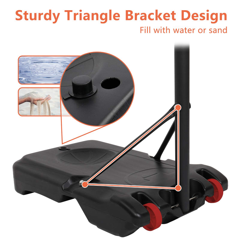 Load image into Gallery viewer, PEXMOR Portable Basketball Hoop Goal System5-7 FT Height Adjustable
