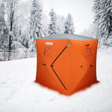 PEXMOR Waterproof Oxford Fabric Pop-up Hub-Style 15/31lbs Ice Fishing Shelter Orange