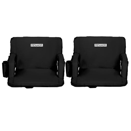 PEXMOR 21in Portable Padded Seats for Bleachers Waterproof Anti-Slip Bottom 2PCS