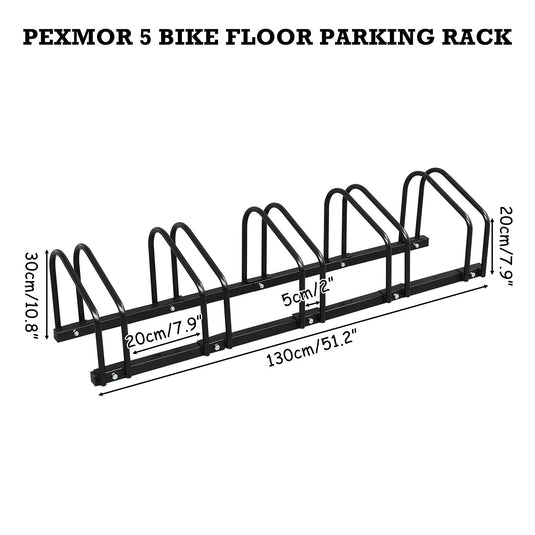 PEXMOR 4/5 Bikes Floor Parking Rack Bicycle Storage