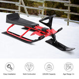 PEXMOR Twin Brakes Snow Racer Sled Red & Black