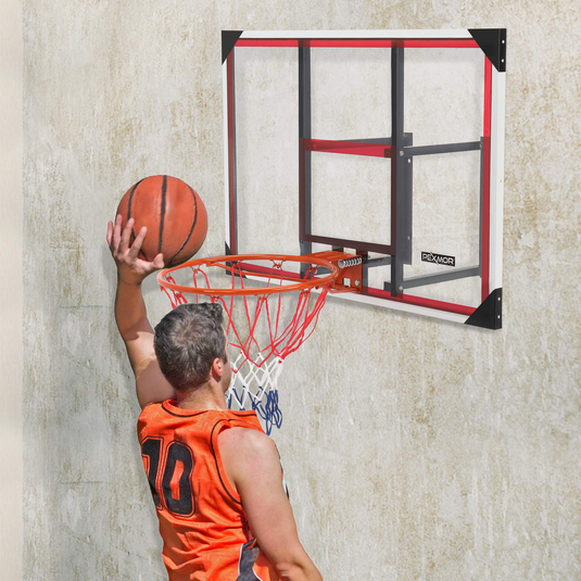 PEXMOR Basketball Hoop Set Wall-Mount Backboard Hoops