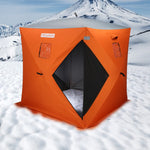 PEXMOR Waterproof Oxford Fabric Pop-up Hub-Style 15/31lbs Ice Fishing Shelter Orange