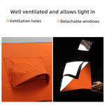 PEXMOR Waterproof Oxford Fabric Pop-up Hub-Style 15/31lbs Ice Fishing Shelter Orange
