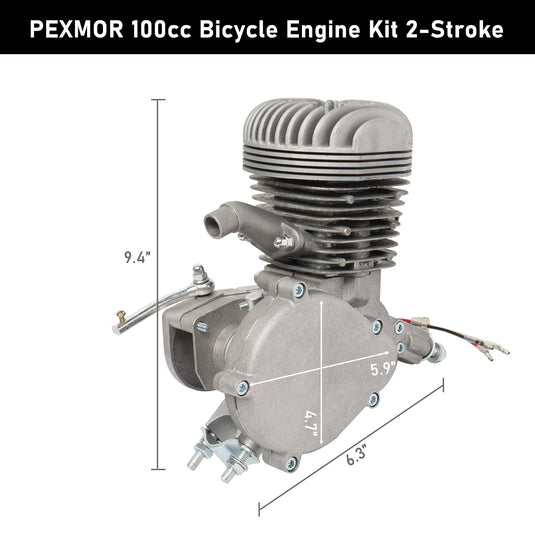 PEXMOR 100CC Bicycle Engine Refit Kit for 26/28in V Frame Bicycle