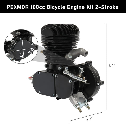 PEXMOR 100CC Bicycle Engine Refit Kit for 26/28in V Frame Bicycle