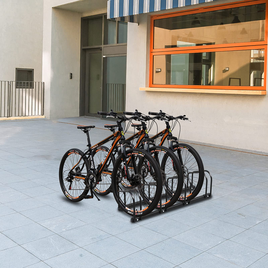 PEXMOR 4/5 Bikes Floor Parking Rack Bicycle Storage